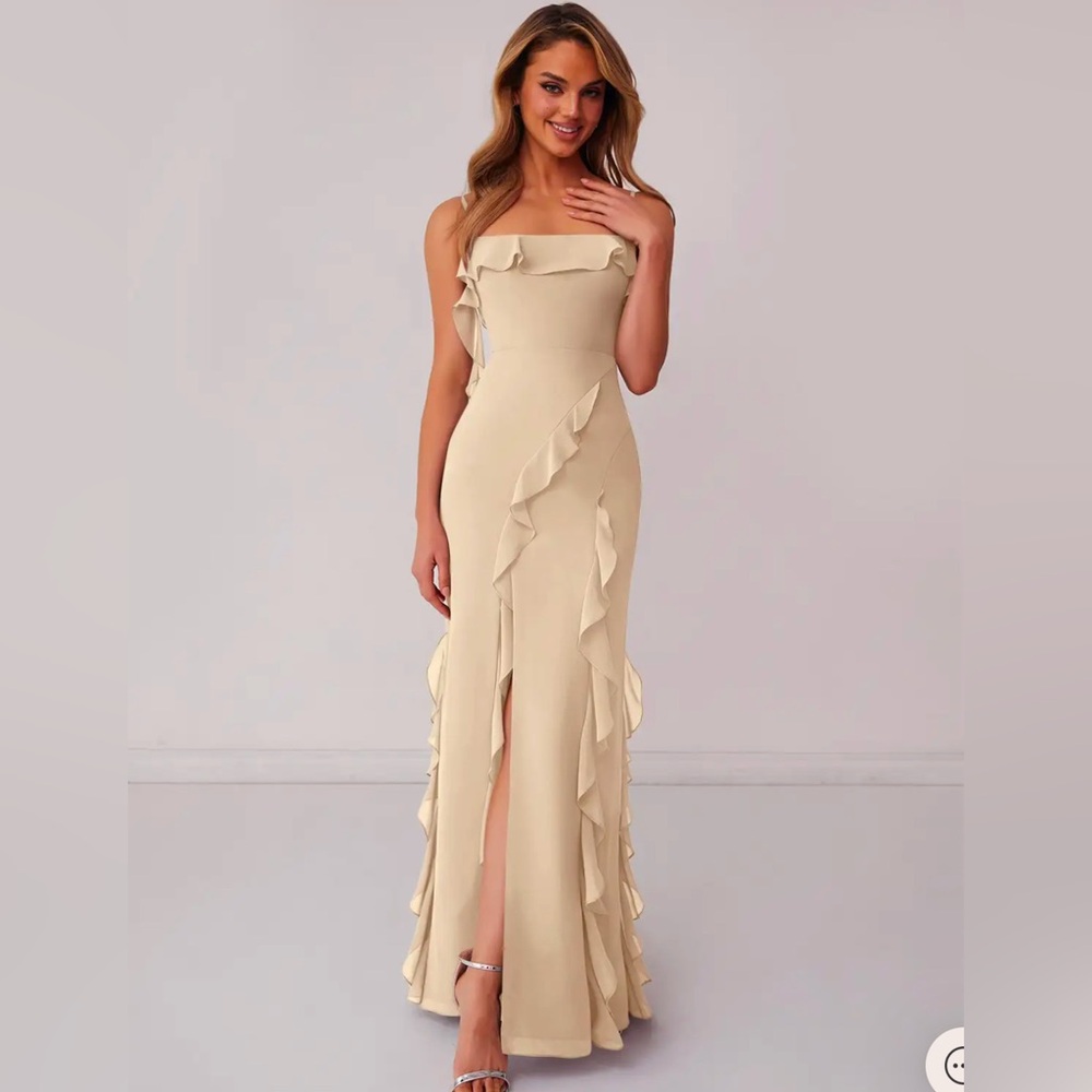 Champagne Azazie Formal Dress